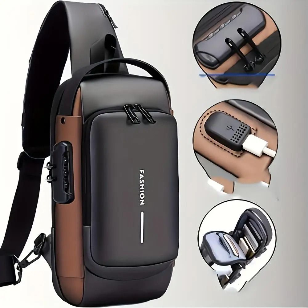 Mens Anti Theft Chest Bag With Durable Oxford Fabric For Motorcycle And Casual Wear