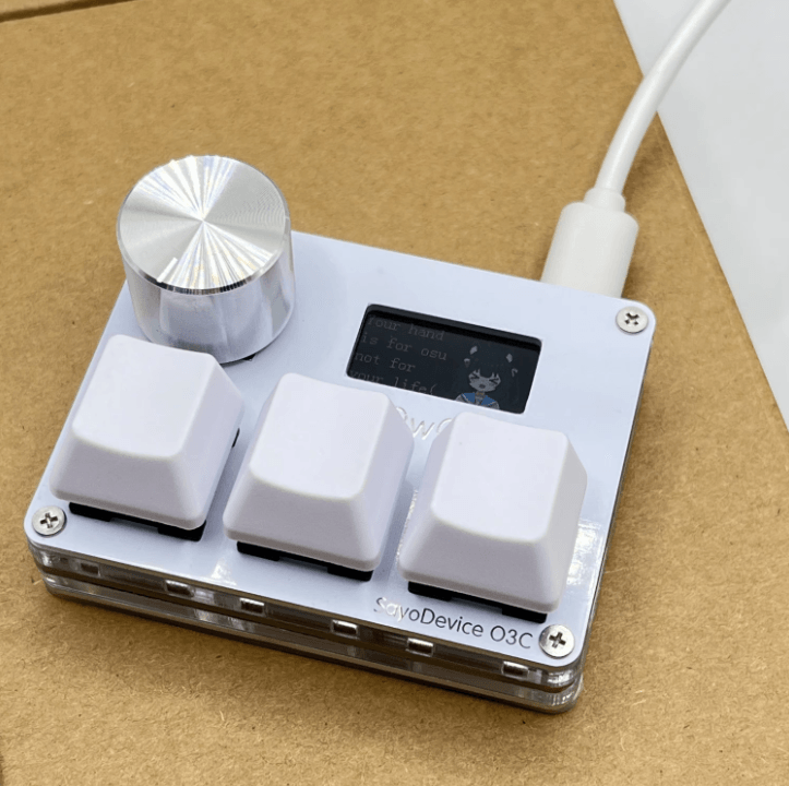O3C Rapid Trigger Magnetic Gaming Keypad – USB Hall Switch Mini Keyboard with Knob & Screen