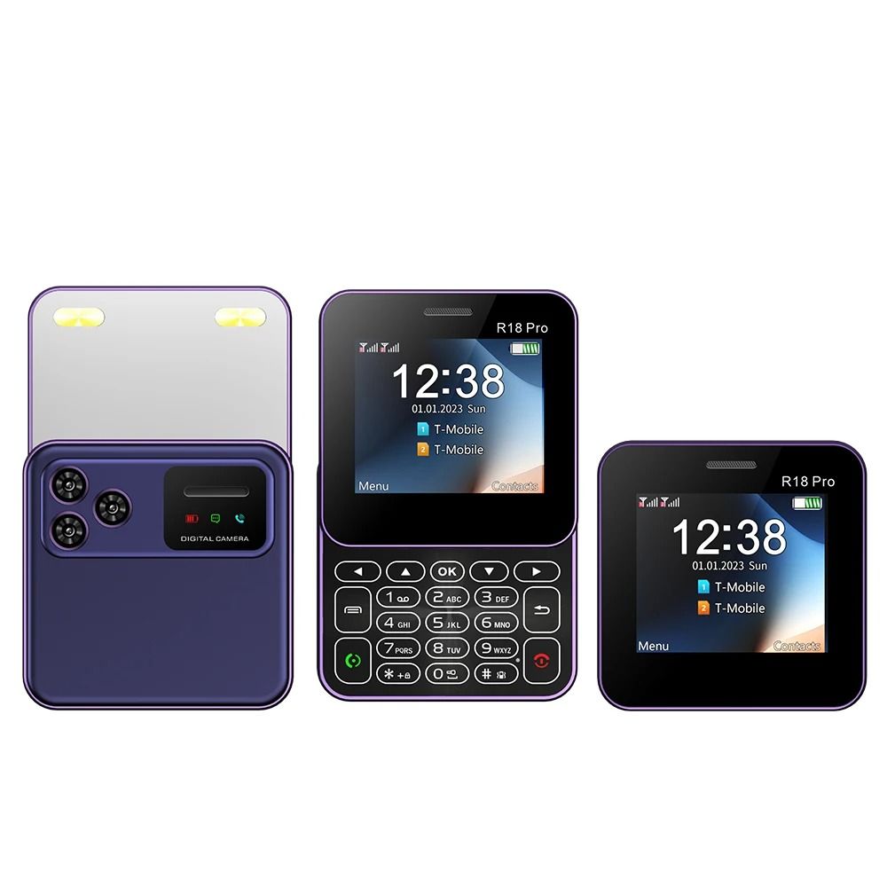 Mini Slider Phone with Rotating Screen Dual SIM Flashlight and Magic Voice Feature