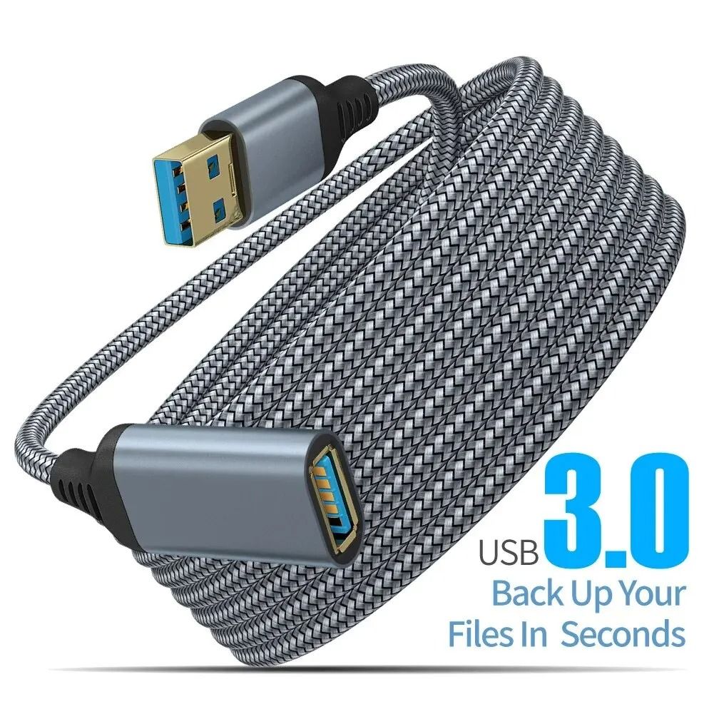 UTHAI Nylon Braided USB 3.0 Male To Female Extension Cable