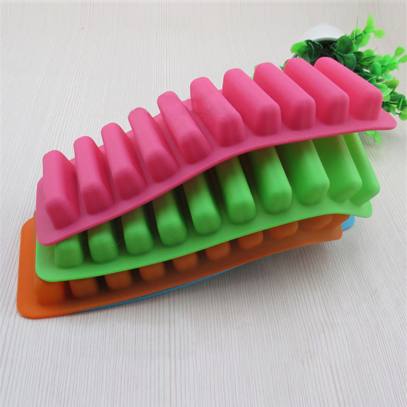 Silicone Ice Cube Tray Mold Finger Grid Creative Chocolate Mold Tray For Water Bottle Ice Cream Pudding Maker Bar Kit