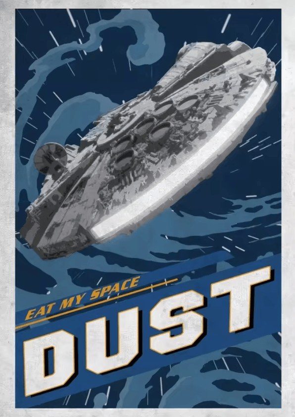 Galactic Propaganda Tatooine Canvas Poster – Retro Space Movie Wall Art