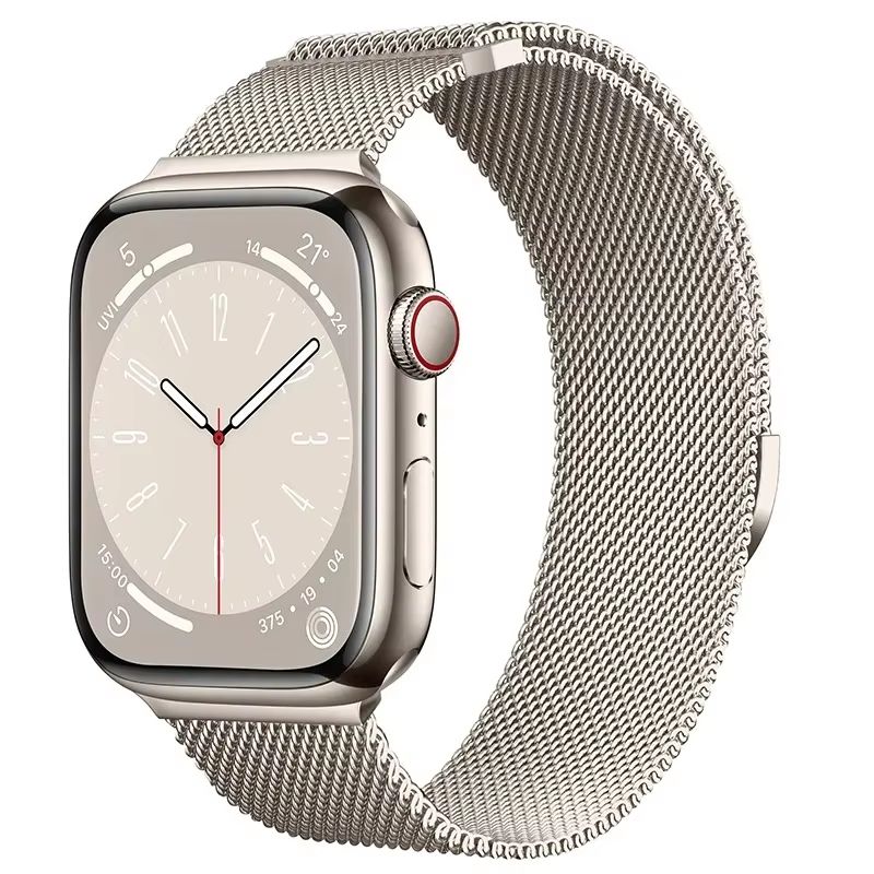 Premium Metal Milanese Loop Band for Apple Watch – Magnetic Stainless Steel Strap for Ultra, Series 9, 8, 7, SE