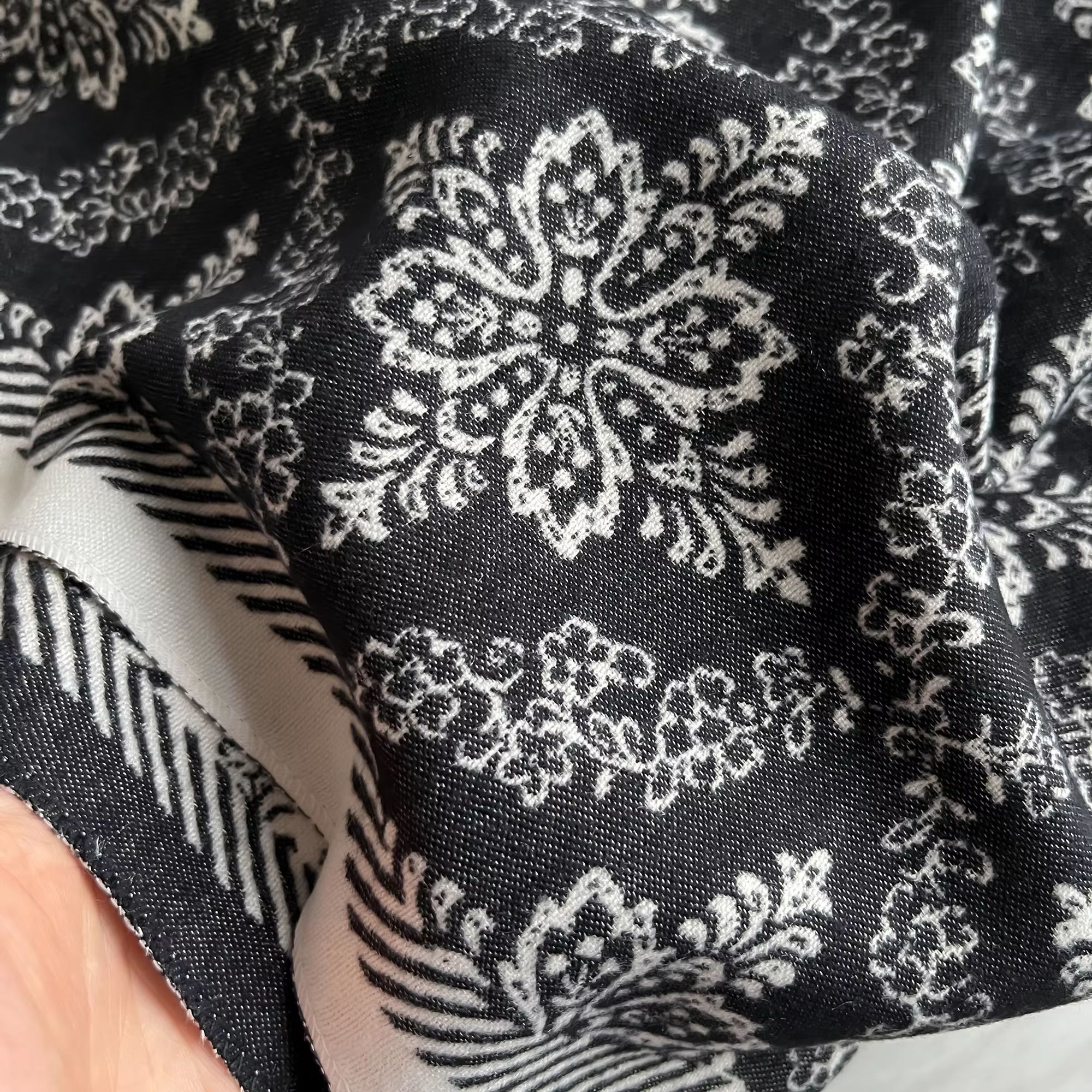 Reversible Ethnic Style Warm Pashmina Shawl Cashmere Feel Scarf Wrap
