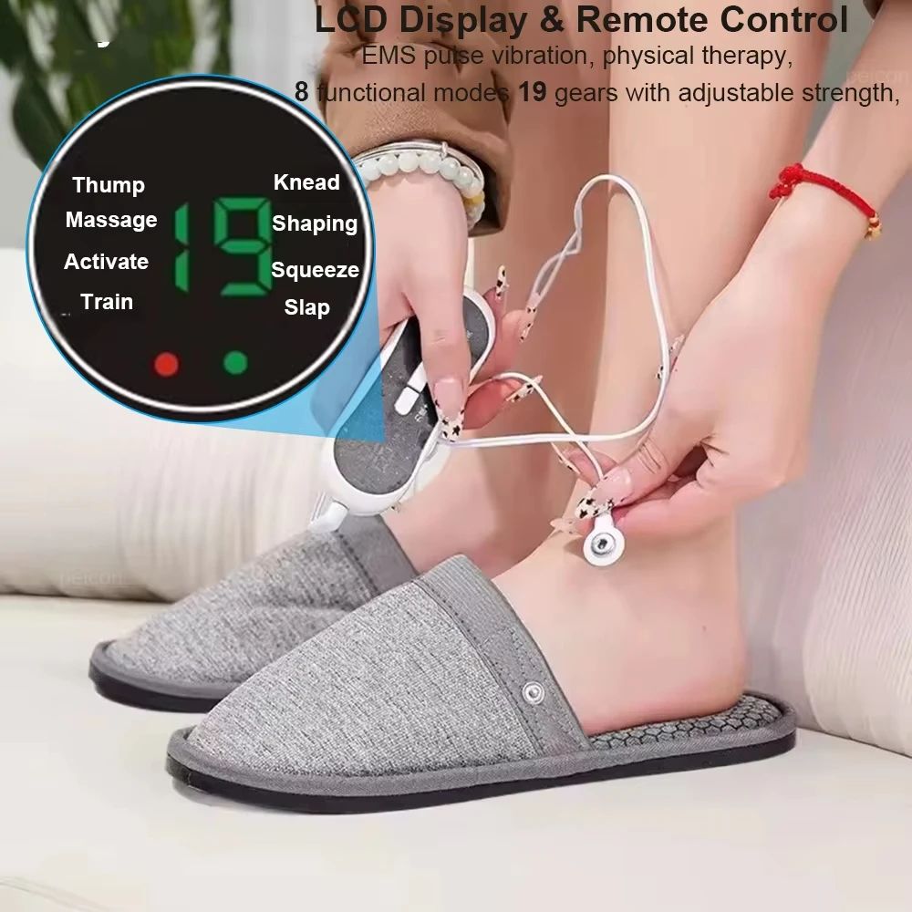 EMS Foot Massager Slippers with Remote Control