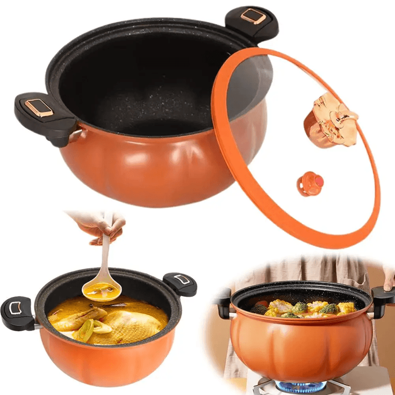 PumpkinChef 8L Non-Stick Micro Pressure Cooker – Large-Capacity Stew and Soup Pot for Home Cooking
