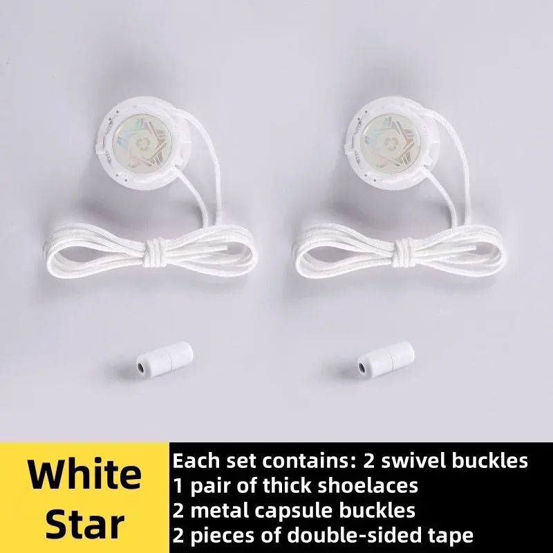 EasyFit No-Tie Automatic Shoelaces with Swivel Buckle (Thick Rope Quick Lock)