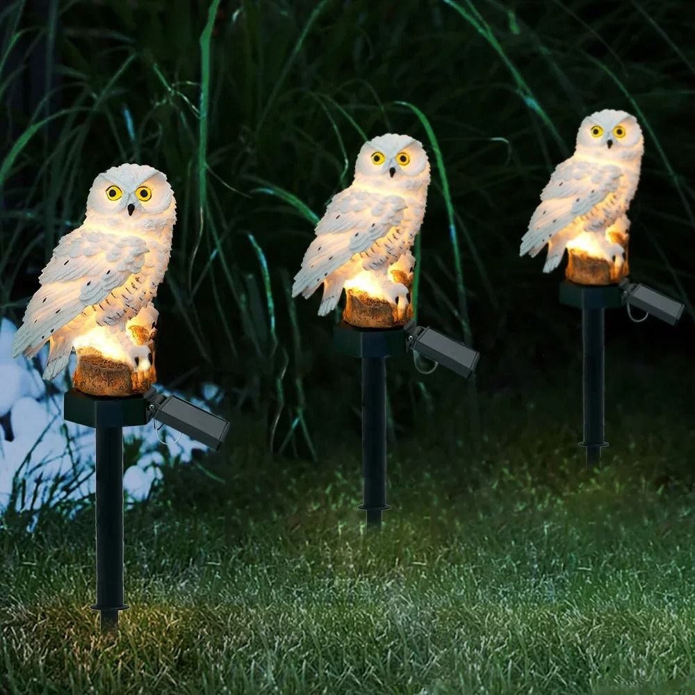 Wise Sentinel Solar Owl Garden Stake