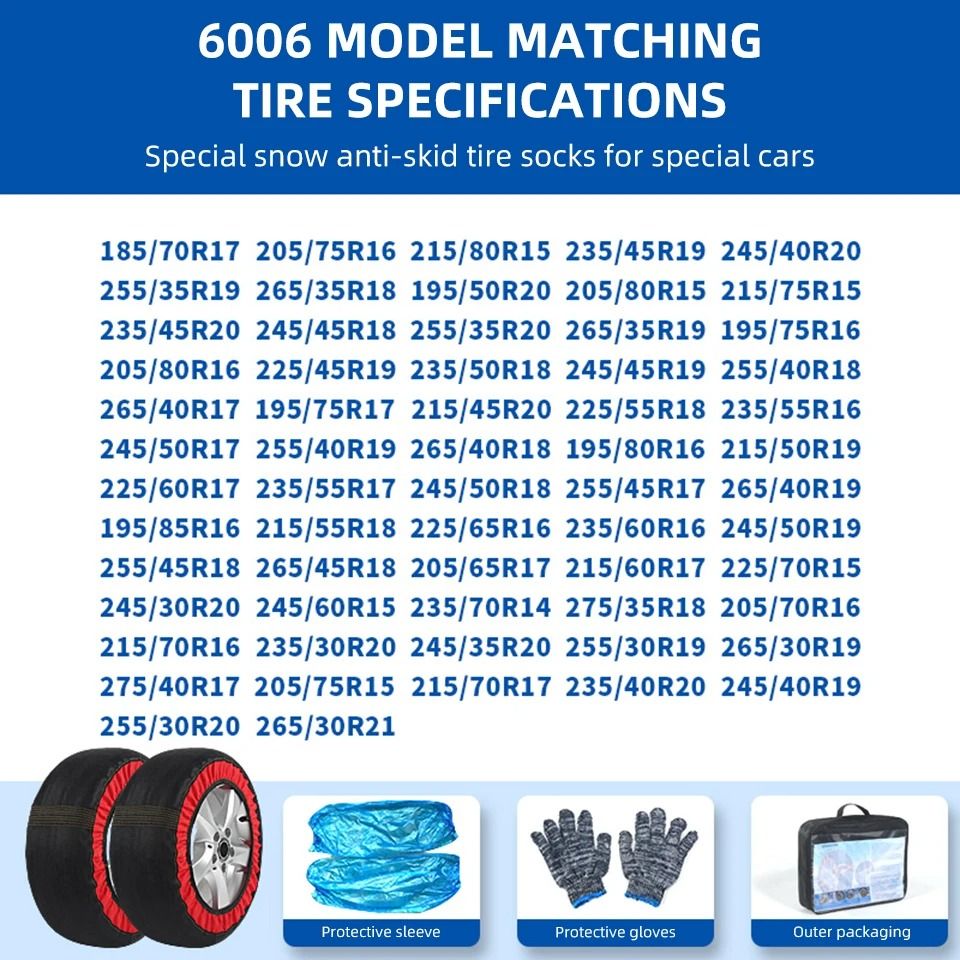 Car Snow Sock Textile Tire Chains