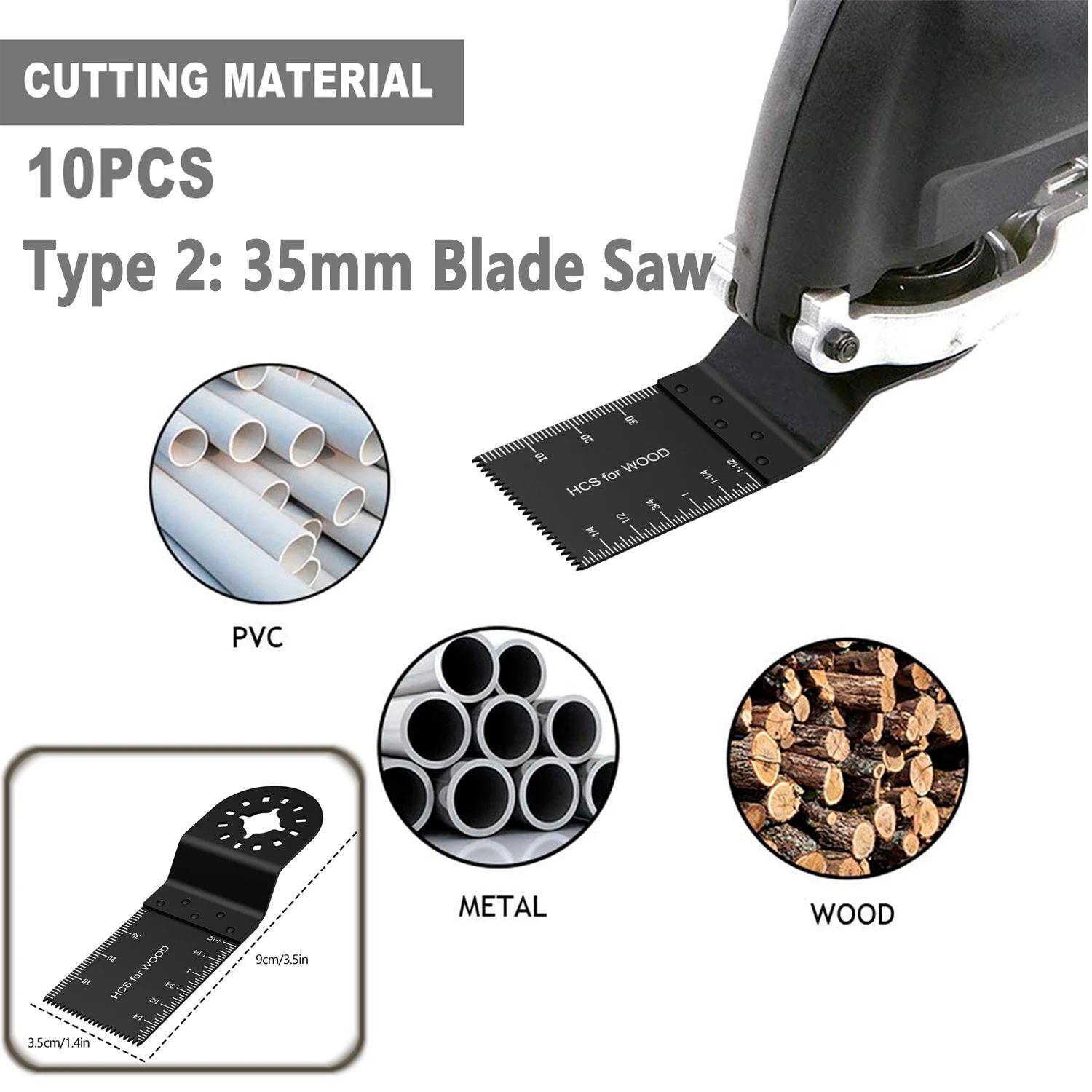 Multi Tool Oscillating Saw Blades Set High Carbon Steel Quick Release Kit