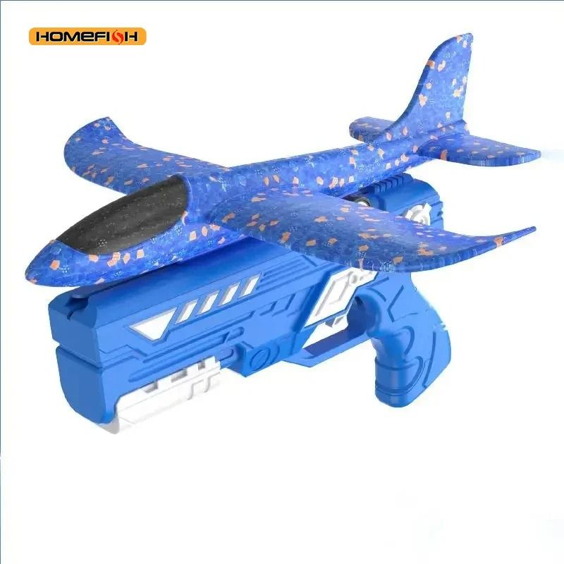 Kids Foam Airplane Toy Glider Plane Launcher for Outdoor Play