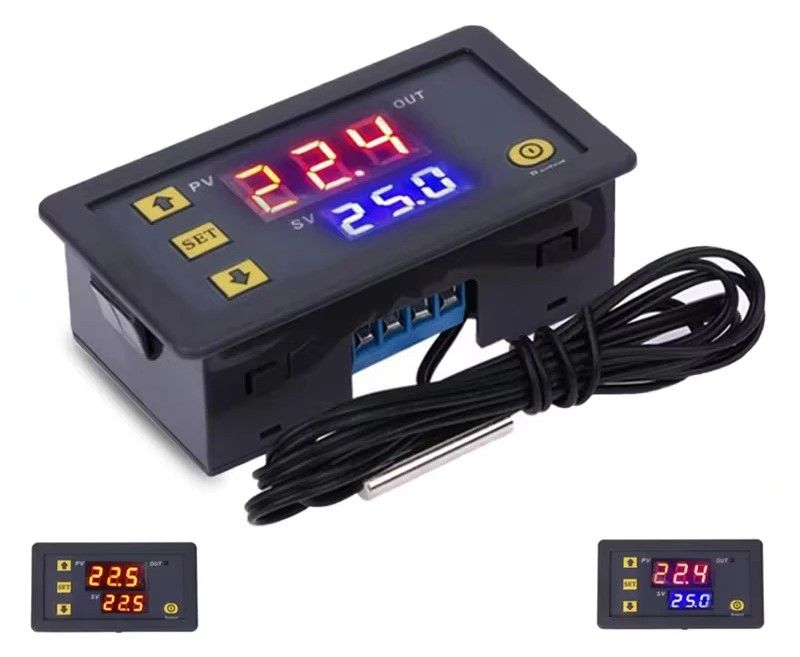 Compact Digital Thermostat Regulator, Mini Temperature Controller with Sensor for Heating and Cooling Applications