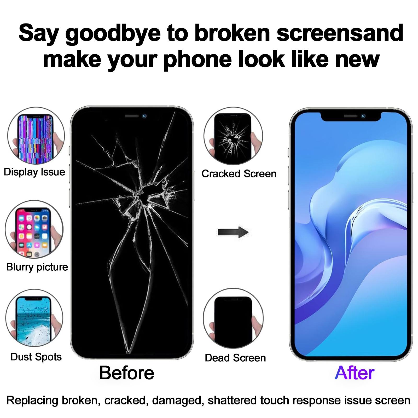 iPhone XR Incell LCD Screen Replacement Full HD Display with True Tone & Touch Digitizer