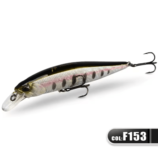 MEREDITH Jerk Minnow 100F Floating Fishing Lure Professional Hard Bait Wobbler 0.8 1.0 m