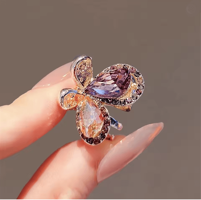 Elegant Butterfly Rhinestone Hair Clip