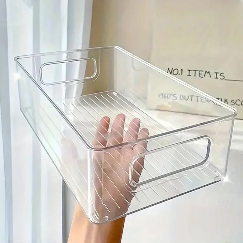 Clear Acrylic Skincare Organizer Box for Cosmetics and Mask Storage