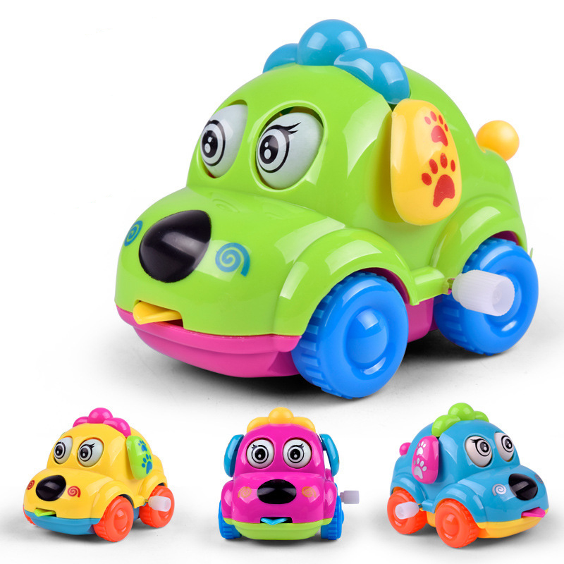 Cute Cartoon Winding Clockwork Toy for Children, Baby Animal Car Gift, Creative Chain-Up Toy Fun