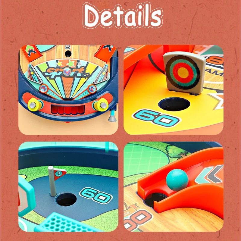 FunFlip Children Pinball Machine Toy Marble Battle Table Game