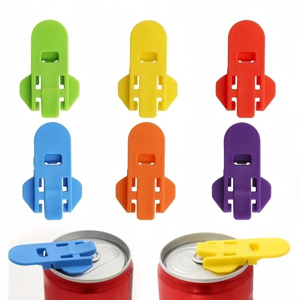 6-Piece Multi-Color Can Opener & Sealer Set – Dustproof Beverage Protection