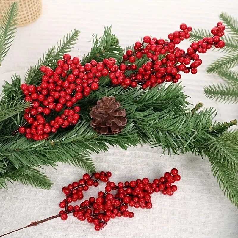 Artificial Christmas Red Berry Decoration Set