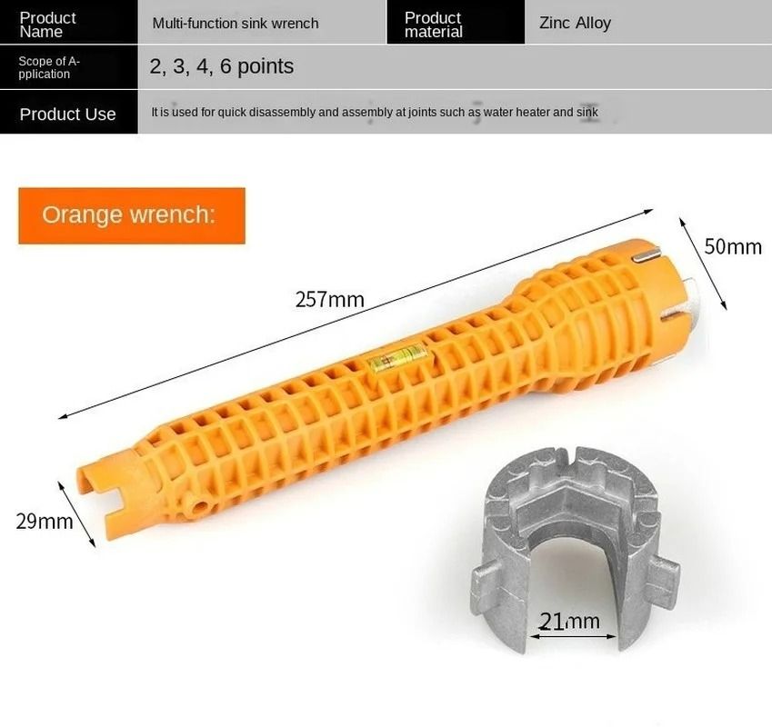 Multi-Functional Sink Wrench Tool