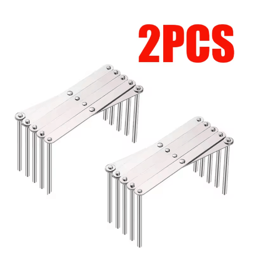 Retractable Stainless Steel Dish Rack Heavy Duty Space Saving Pot Lid & Plate Holder