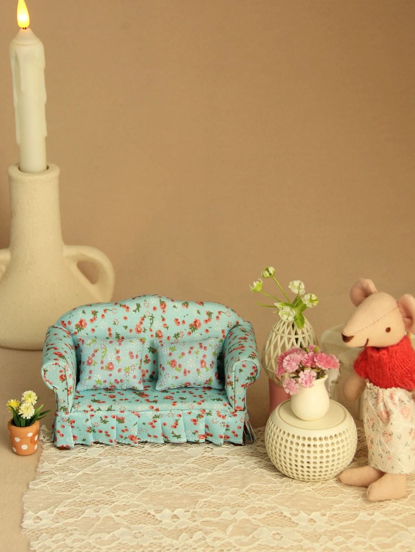 Miniature Dollhouse Furniture Gift Box Set