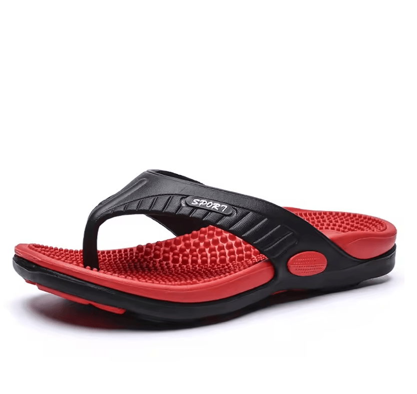 Mens Massage Flip Flops Breathable Summer Beach Sandals with Anti Slip Sole