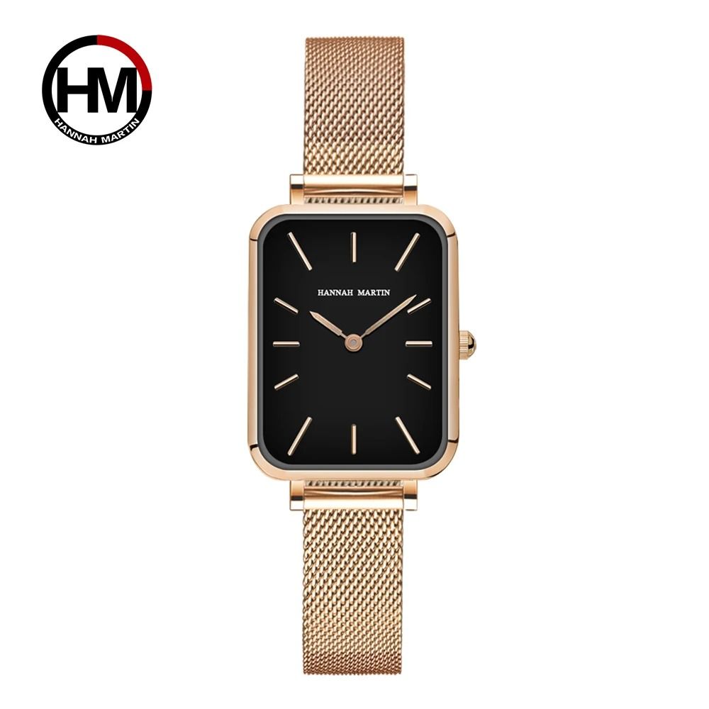 Elegant Square Mesh Strap Watch