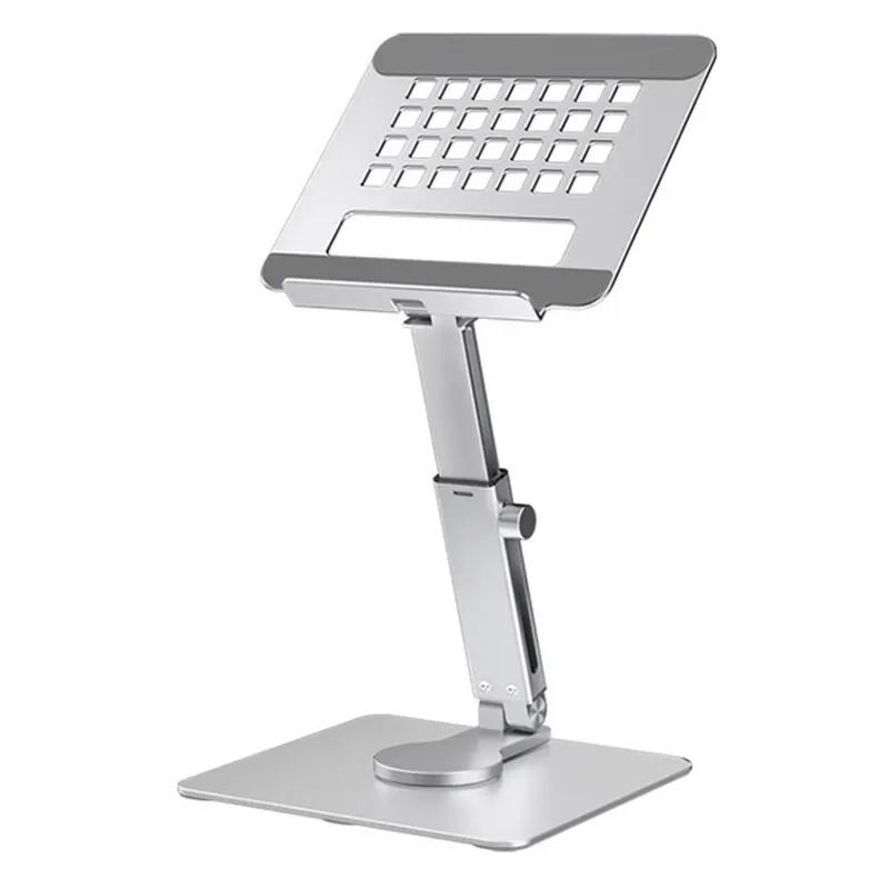 Aluminum Tablet Stand with 360 Degree Rotation and Adjustable Folding Design for iPad and Tablets 4 to 14 Inches