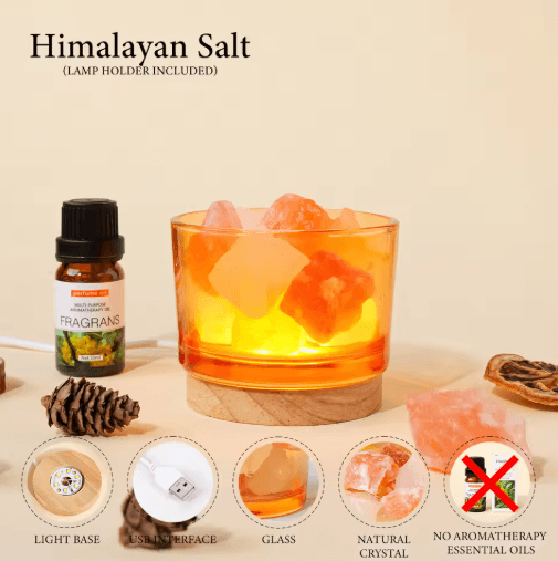 Rose Quartz Crystal Aroma Lamp – Natural Rose Quartz Crystal Lamp for Relaxing Home Decor