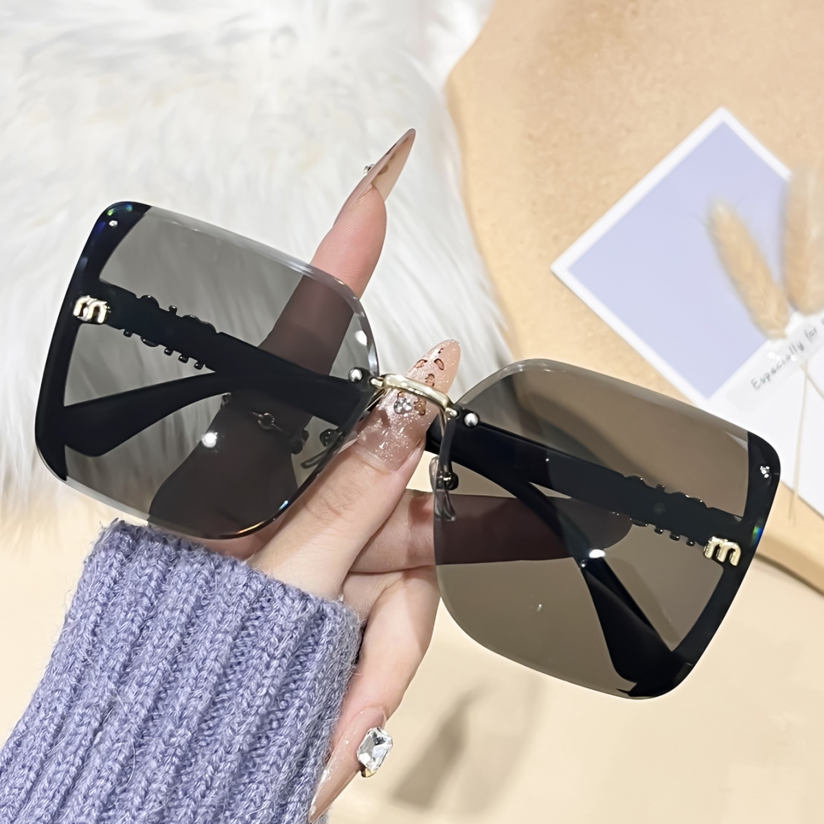 European and American Retro Style Women's Fashionable UV Protection Sunglasses