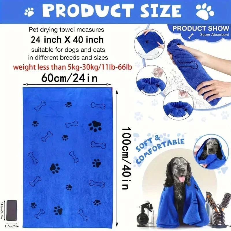Rapid Absorb Microfiber Pet Drying Towel