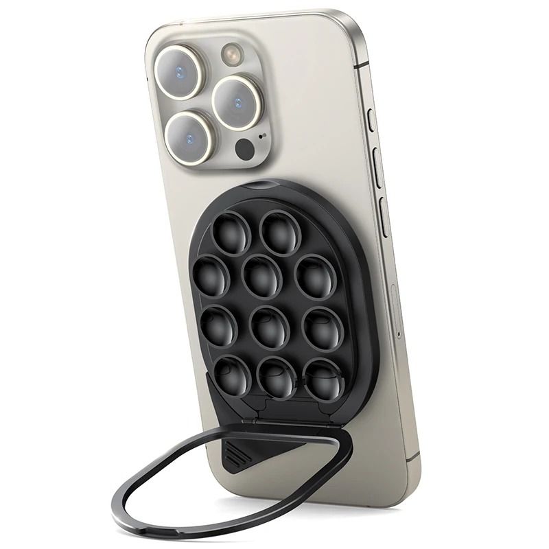 Suction Cup Magnetic Phone Mount – Strong Magnetic Holder with Integrated Pull Ring