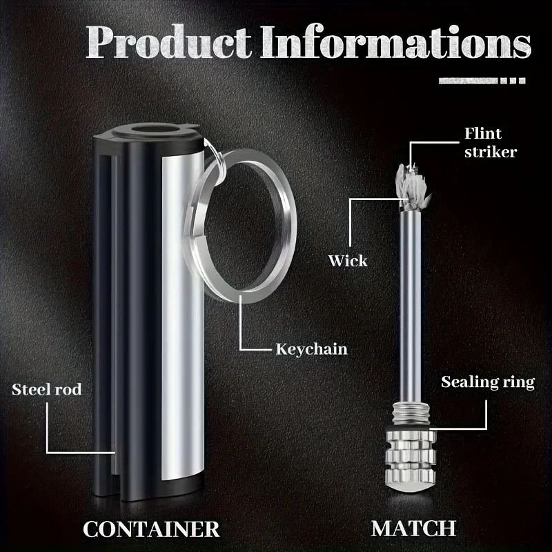 Portable Flint Survival Match Lighter Outdoor Emergency Fire Starter