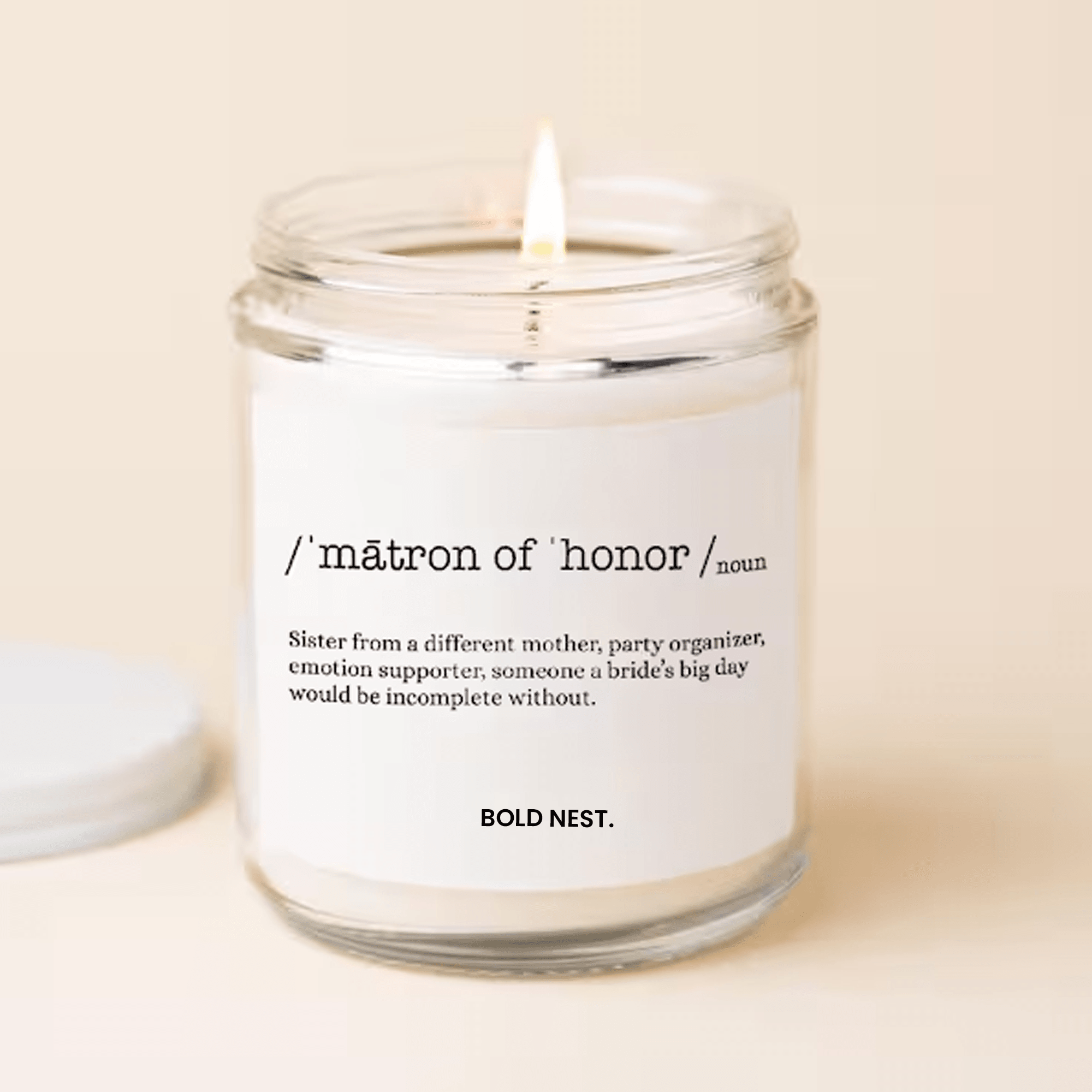 Proposal Gift Matron Of Honor Candle, Unique Thank You Gift for Friends, Perfect Keepsake for Bridal Party