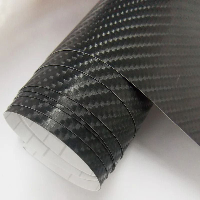 Black Matte Carbon Fiber Vinyl Film Wrap
