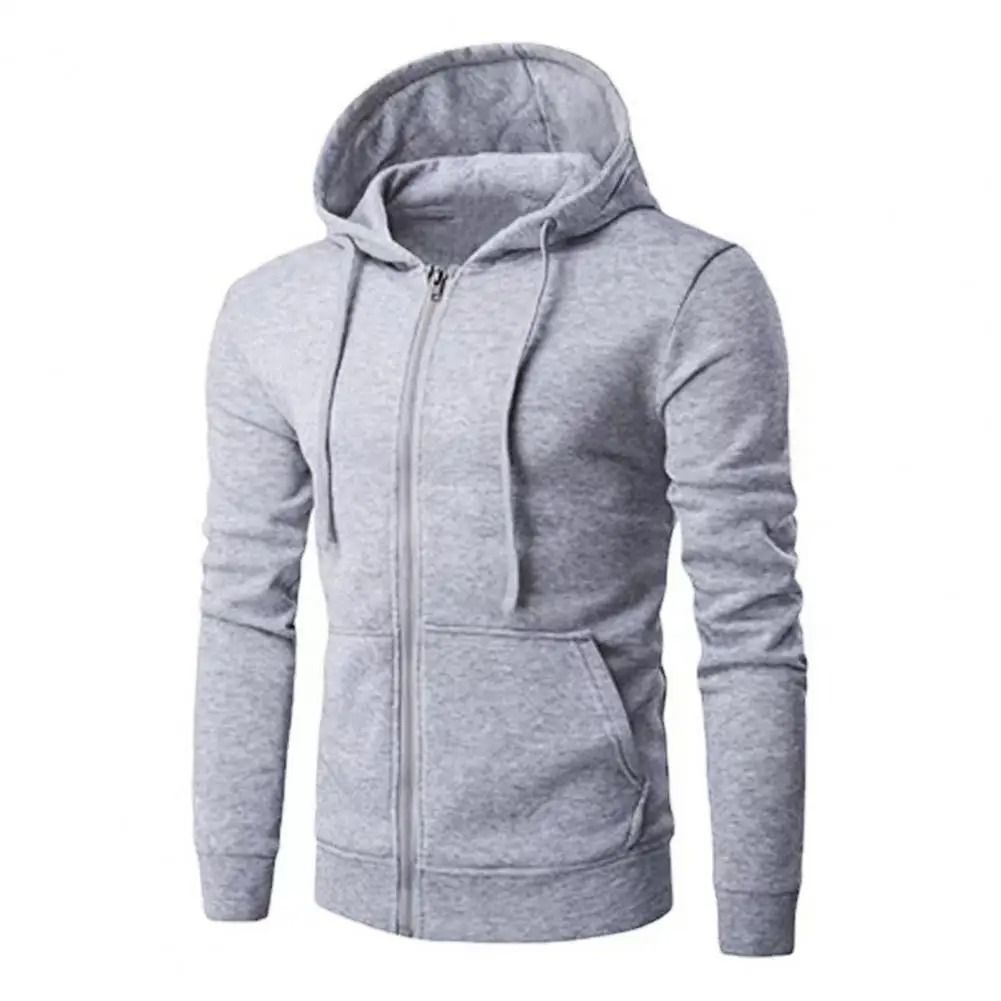 Autumn Men Sweatshirt Long Sleeve Zipper Hoodie Slim Fit