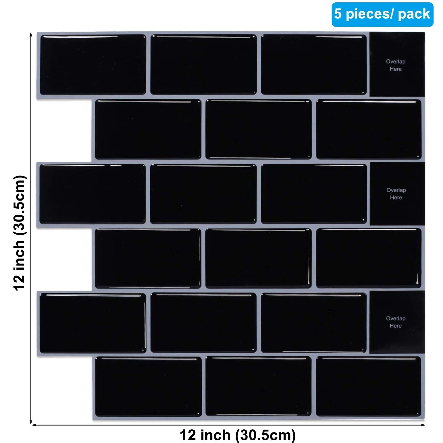 3D Waterproof Kitchen Wall Tiles | 12x12 Inch Strong Adhesive Mural | Premium Peel and Stick Home Wallpaper