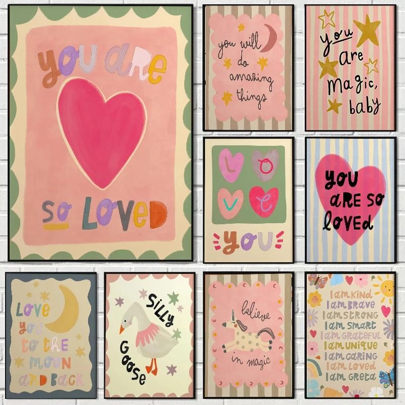 Magic & Fondness Nursery Canvas | Unicorn Garden Quote Art | Executive Junior Suite & Sanctuary Decor
