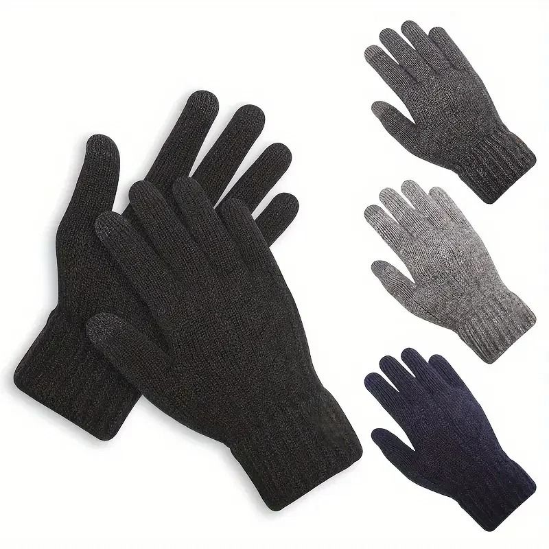Winter Warm Touchscreen Knit Gloves Unisex for Travel Cycling and Sports