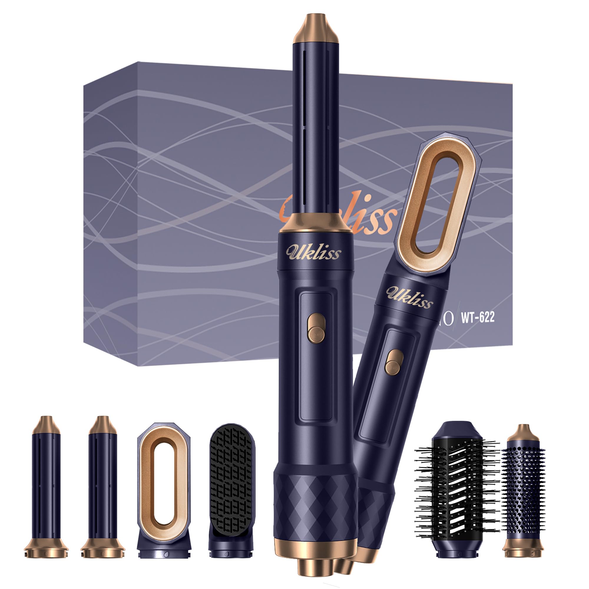 Blow Dryer Brush, Negative Ionic Hair Dryer Brush Set, Auto Air Curling Iron, Thermal Brush