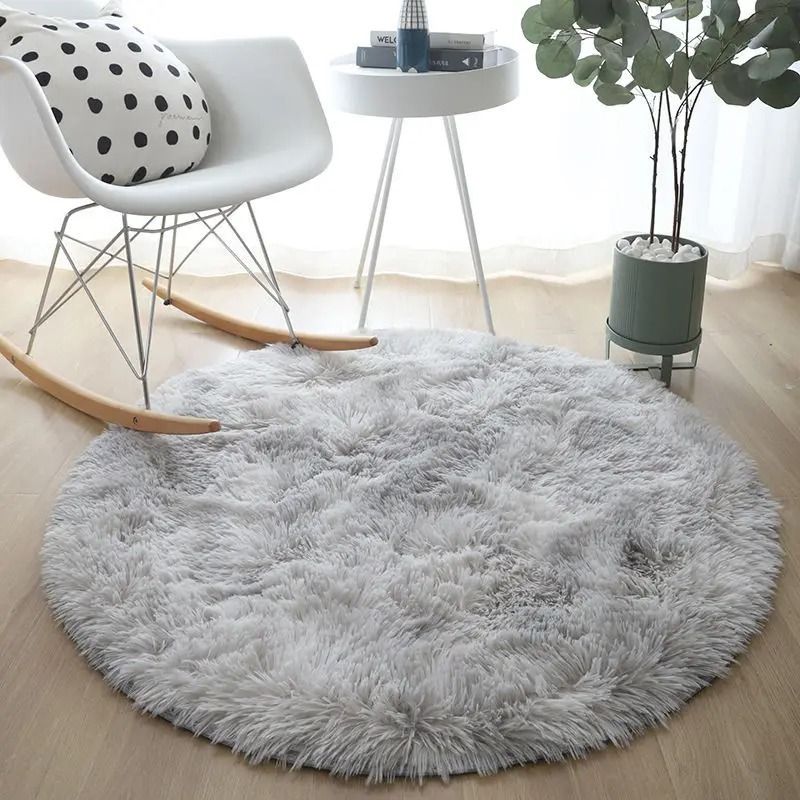 Ultra-Soft Fluffy Round Plush Rug