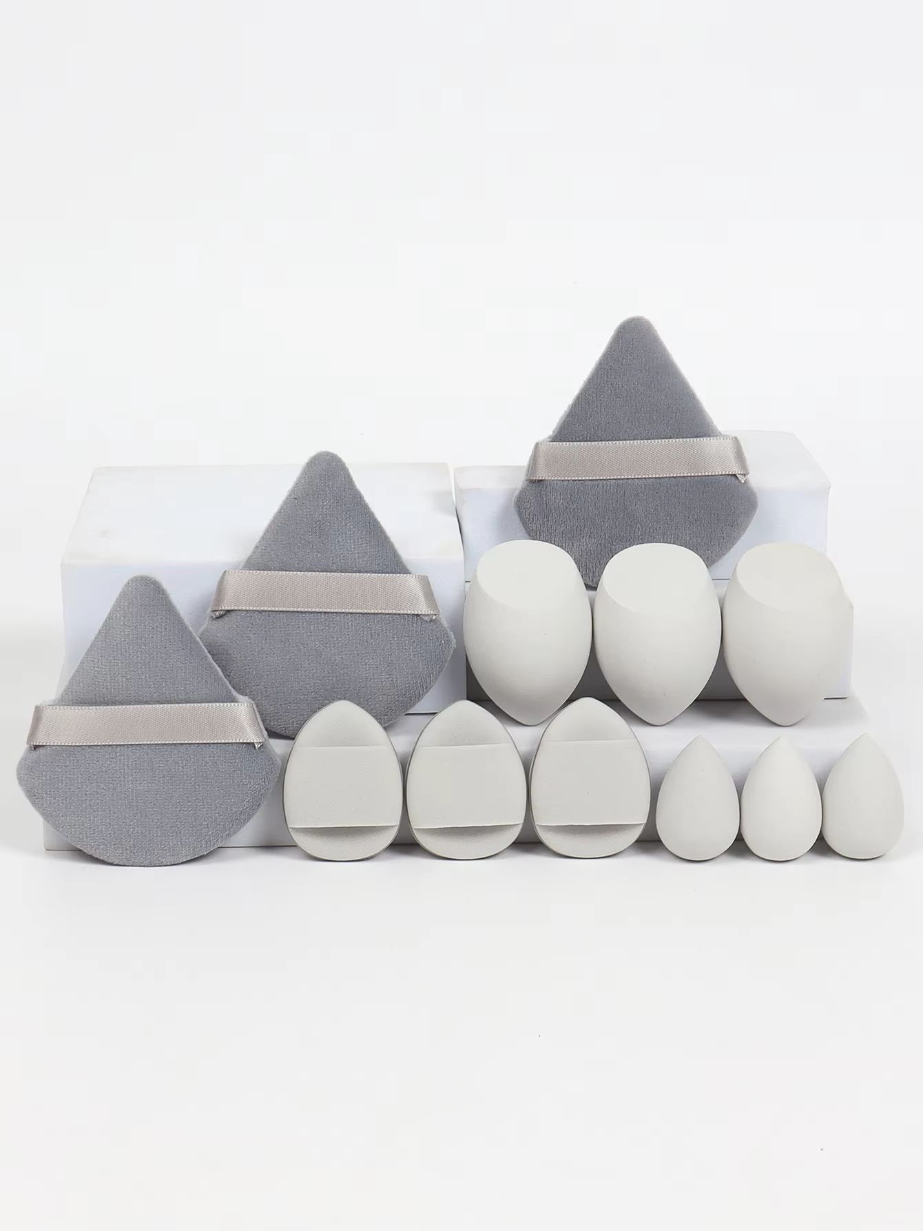 All-Purpose 12-Piece Makeup Sponge Set with Puffs and Beauty Eggs