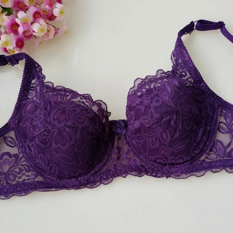 Elegant Lace Full-Cup Push-Up Bra - Summer Thin Breathable Underwire Lingerie