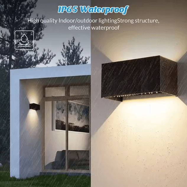 Modern Aluminum LED Wall Lamp – IP65 Waterproof Indoor & Outdoor Porch Light (12W/24W)