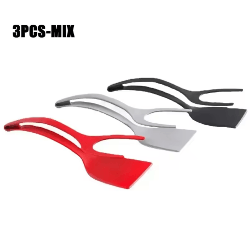 2-in-1 Egg Spatula Tongs – Pancake & Egg Flipping Tool