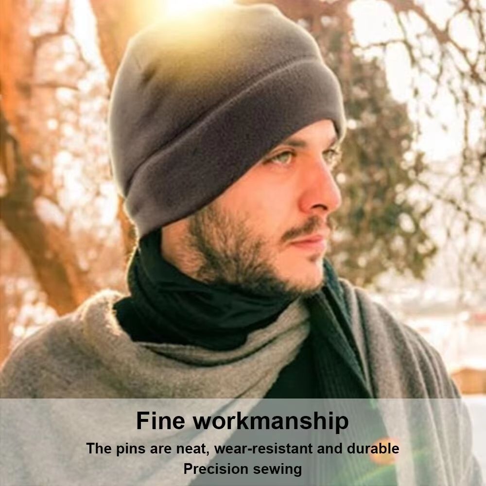 Unisex Soft Polar Fleece Windproof Skull Cap Beanie