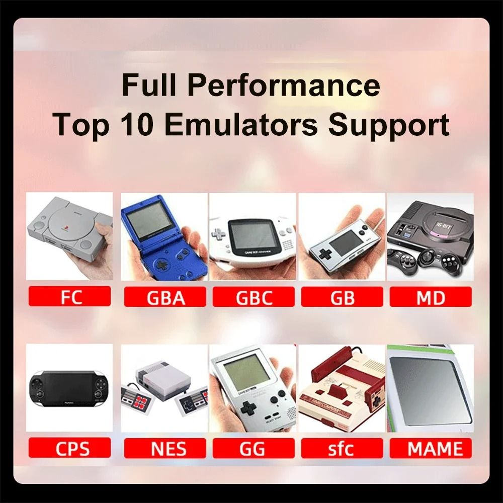 Handheld Game Console 4.3 Inch IPS Screen with 10000 Games Built In