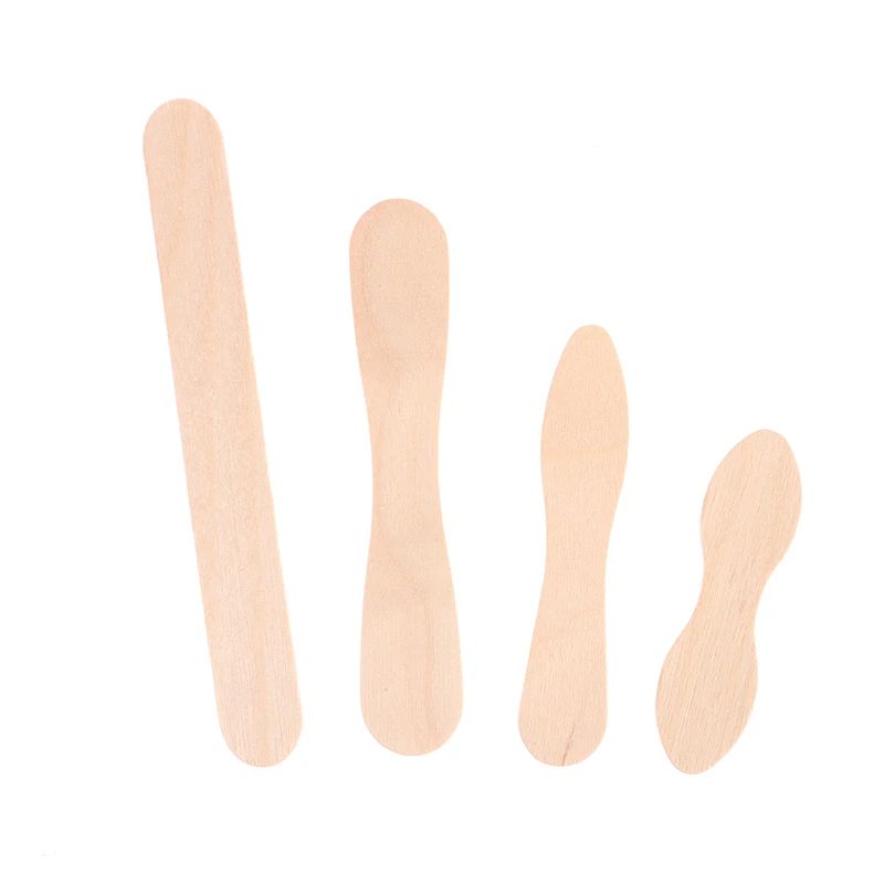 50 Pcs Disposable Wooden Waxing Sticks Body Hair Removal Spatula